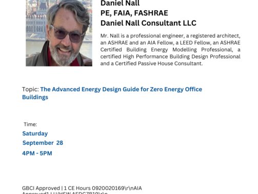 ASHRAE Falcon Chapter welcomes everyone to join a DL webinar on 'The Advanced Energy Design Guide for Zero Energy Office Buildings' by ASHRAE Distinguished Lecturer Daniel Nall on 28 September. It is a multi-chapter webinar hosted by ASHRAE Saudi chapter

Register: https://lnkd.in/d7ShHKUe